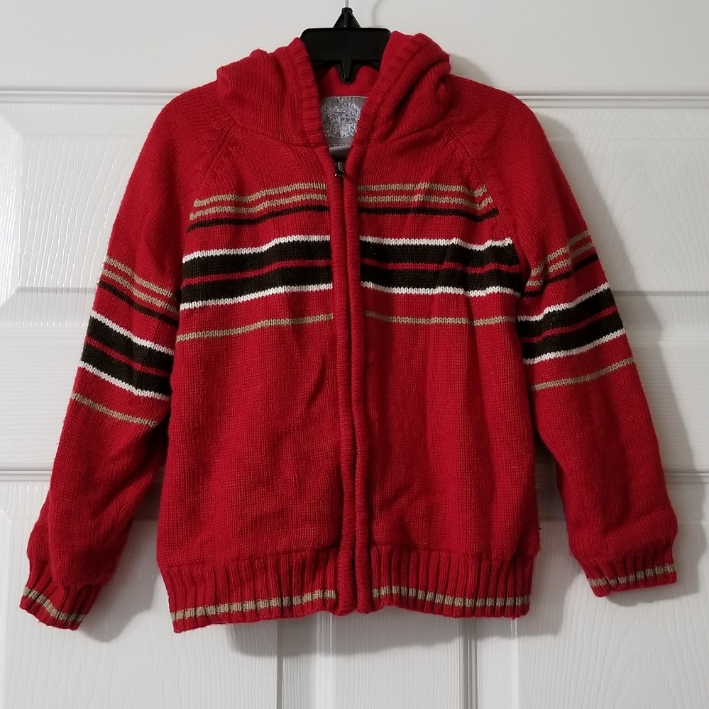 Feu Follet Boys Hooded Sweater size 5